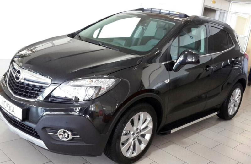 Купить Боковые пороги Maya V1 (2 шт., алюминий) для Opel Mokka 2012-2021 гг