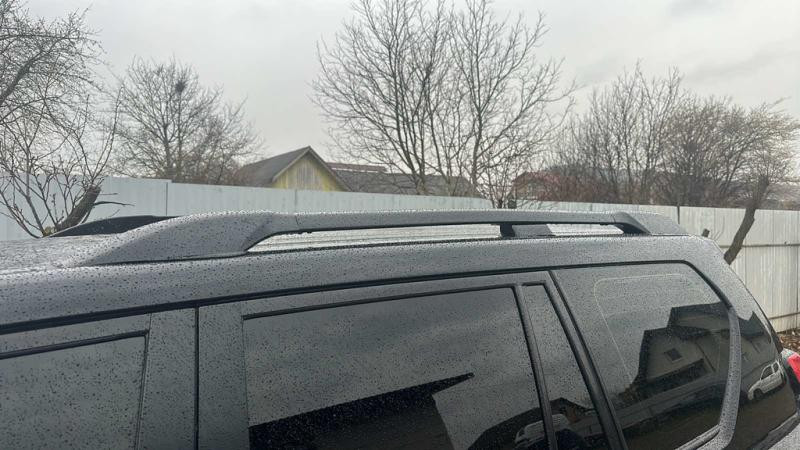 Купити Рейлінги оригінальний дизайн (Чорні, 2 шт) для Toyota Land Cruiser Prado 150
