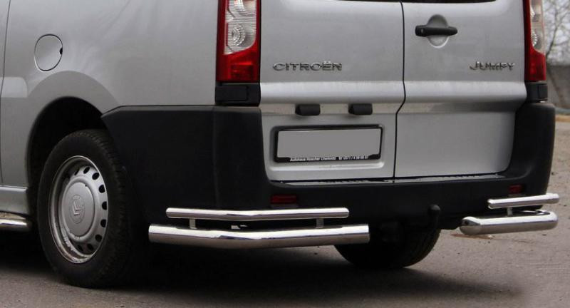 Купити Задні кути AK003-Double (2 шт., нерж.) для Fiat Scudo 2007-2015 рр