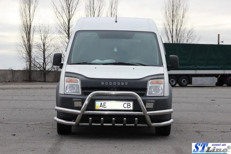 Купити Кенгурятник з подвійними вусами WT003-Plus-2 (нерж.) для Ford Connect 2006-2009 рр