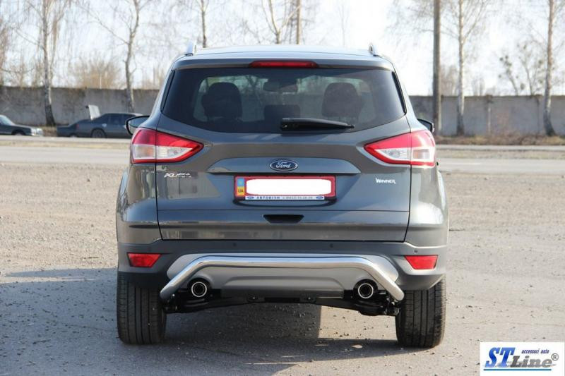 Купити Задня дуга AK007 (нерж) для Ford Kuga/Escape 2013-2019 рр