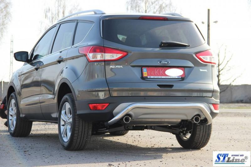 Купити Задня дуга AK007 (нерж) для Ford Kuga/Escape 2013-2019 рр