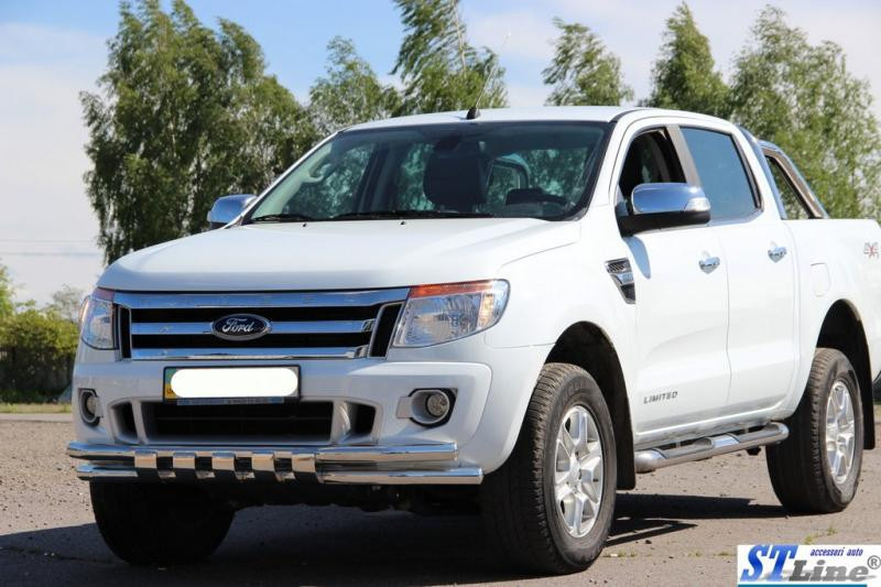 Купити Передній захист ST016 (нерж.) для Ford Ranger 2011-2022 рр