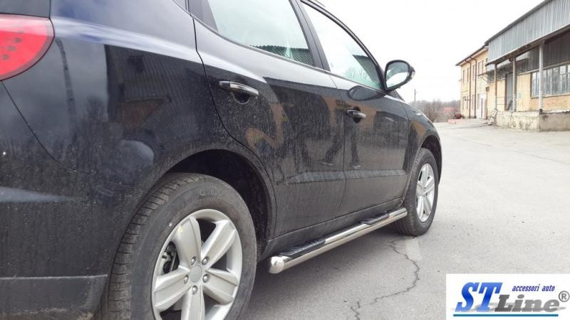 Купити Бічні труби (2 шт., нерж) для Geely Emgrand X7