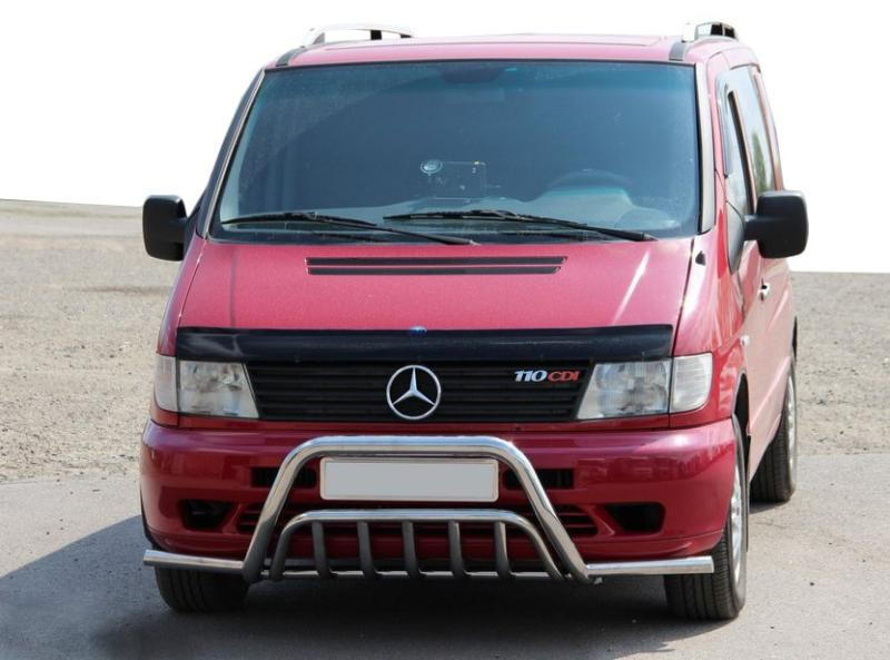 Купити Кенгурятник із вусами WT002 Plus (нерж.) для Mercedes Vito W638 1996-2003 рр