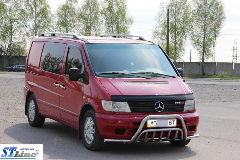 Купити Кенгурятник із вусами WT002 Plus (нерж.) для Mercedes Vito W638 1996-2003 рр