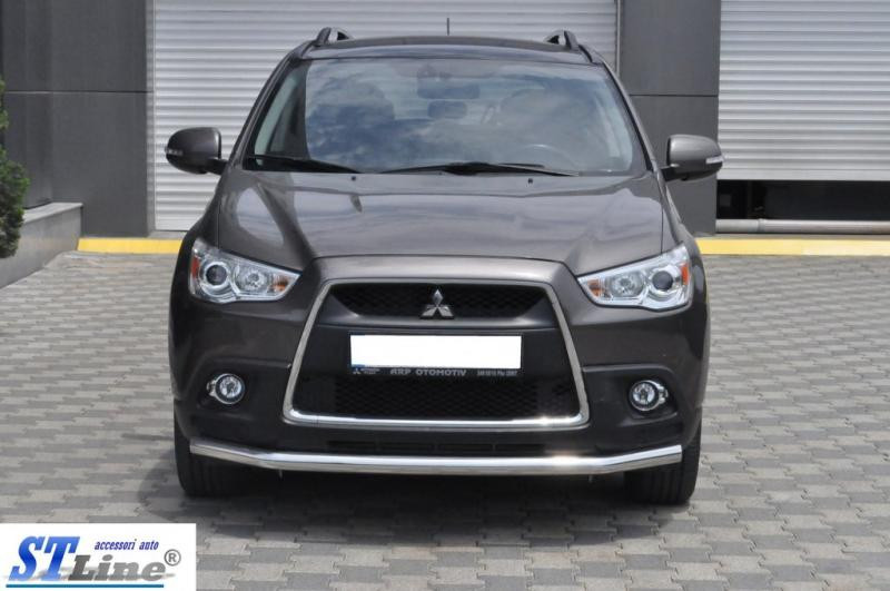 Купити Передній захист ST008 (нерж.) для Mitsubishi ASX 2010-2023 рр