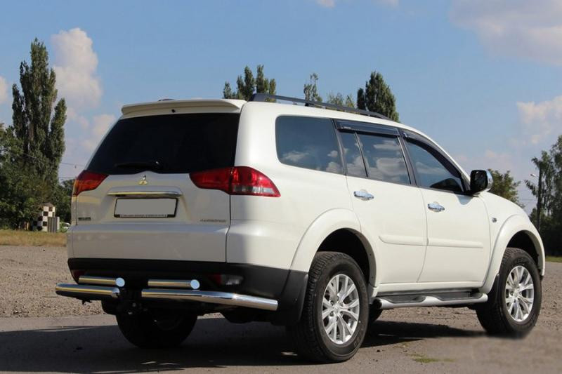 Купити Задній захист AK003-Special (2 шт., нерж) для Mitsubishi Pajero Sport 2008-2015 рр