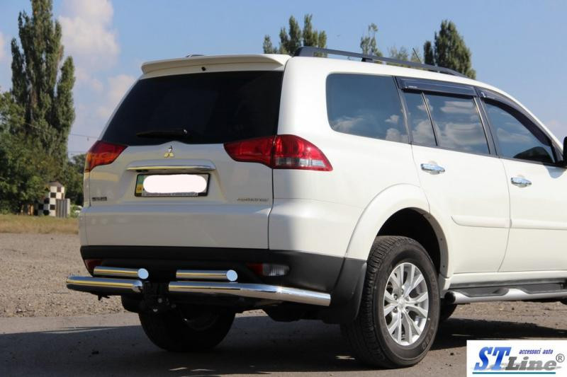 Купити Задній захист AK003-Special (2 шт., нерж) для Mitsubishi Pajero Sport 2008-2015 рр