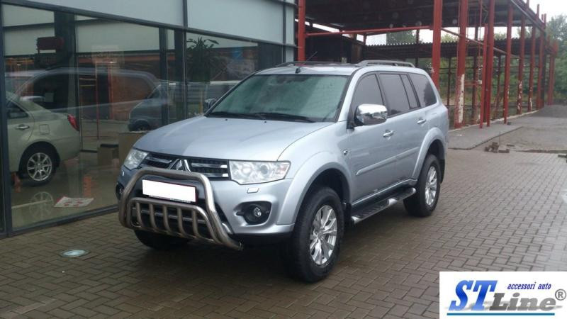 Купити Передній захист WT002 (нерж.) для Mitsubishi Pajero Sport 2008-2015 рр