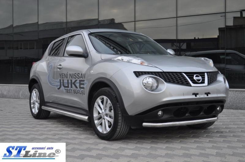 Купити Бічні труби Ø60 (2 шт., нерж.) для Nissan Juke 2010-2019 рр