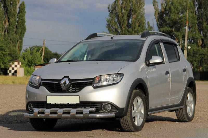 Купити Передня дуга ST015 (нерж.) для Renault Sandero 2013-2022 рр