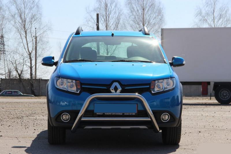 Купити Передня дуга WT006 (нерж.) для Renault Sandero 2013-2022 рр