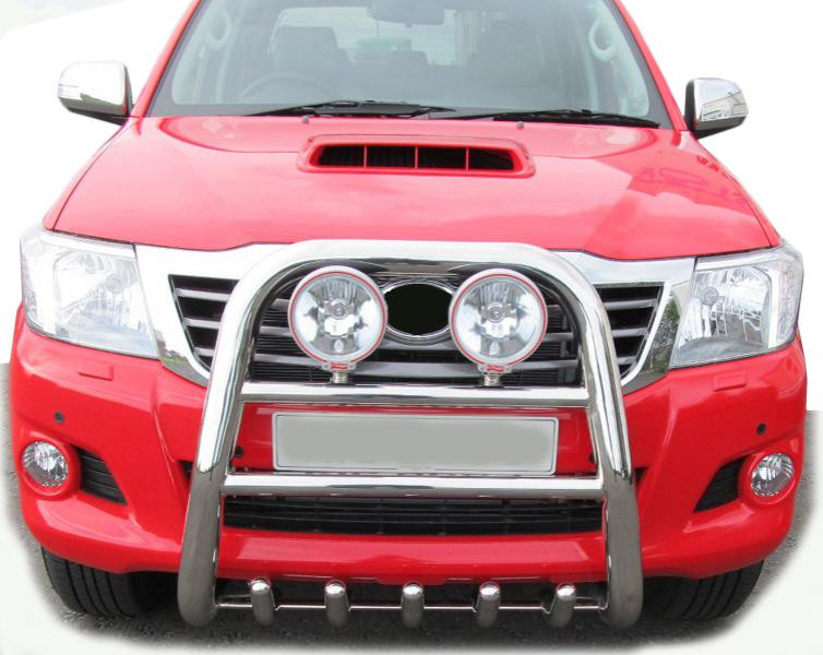 Купить Кенгурятник QT007 (нерж.) для Toyota Hilux 2006-2015 гг