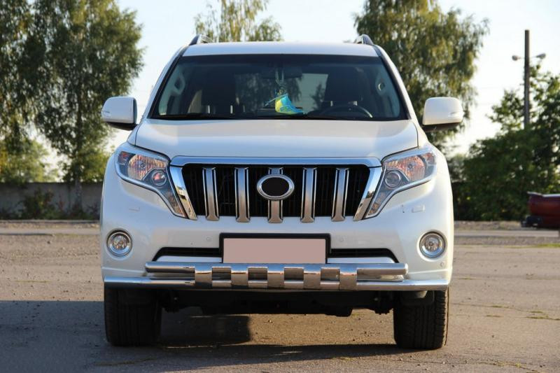 Купить Передняя защита ST015 (нерж) для Toyota Land Cruiser Prado 150