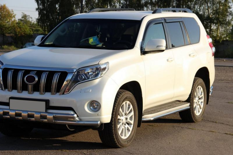 Купить Передняя защита ST015 (нерж) для Toyota Land Cruiser Prado 150