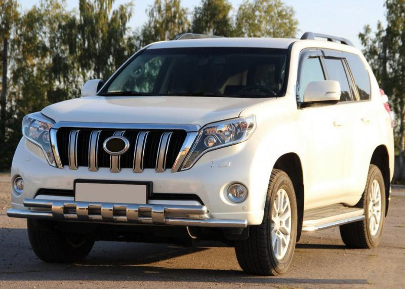 Купить Передняя защита ST015 (нерж) для Toyota Land Cruiser Prado 150