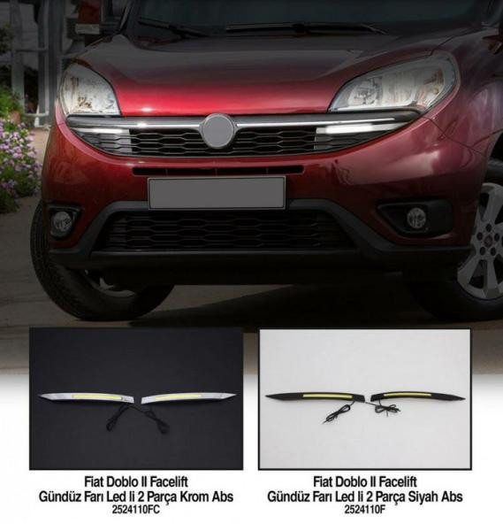 Купити Ходові вогні Хром (2014-2025, LED) для Fiat Doblo II рр