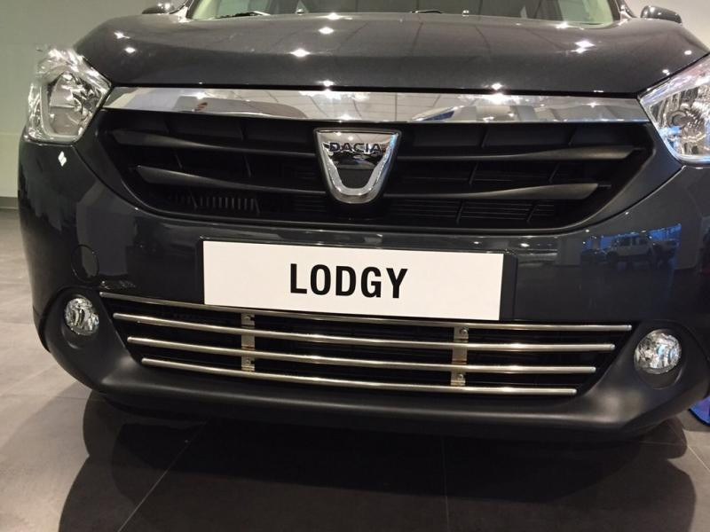 Купити Решітка в бампер (нерж) для Renault Lodgy 2013-2022 рр
