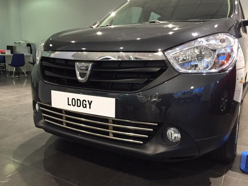 Купити Решітка в бампер (нерж) для Renault Lodgy 2013-2022 рр