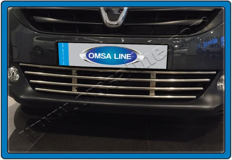 Купити Решітка в бампер (нерж) для Renault Lodgy 2013-2022 рр