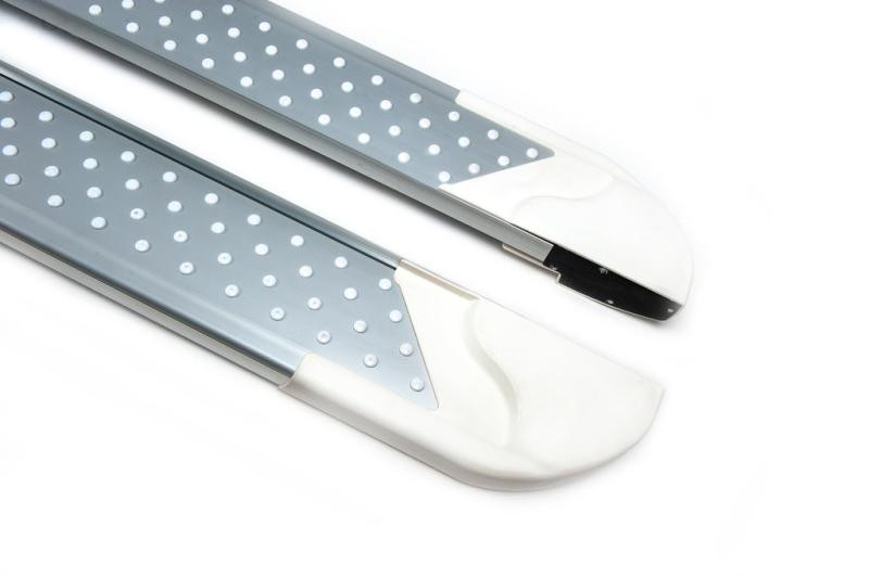 Купить Боковые пороги Allmond White (2 шт., алюминий) для Fiat 500X