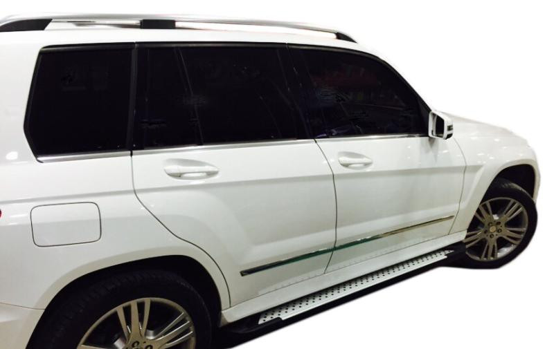 Купить Боковые пороги Allmond Grey (2 шт, алюминий) для Mercedes GLK сlass X204