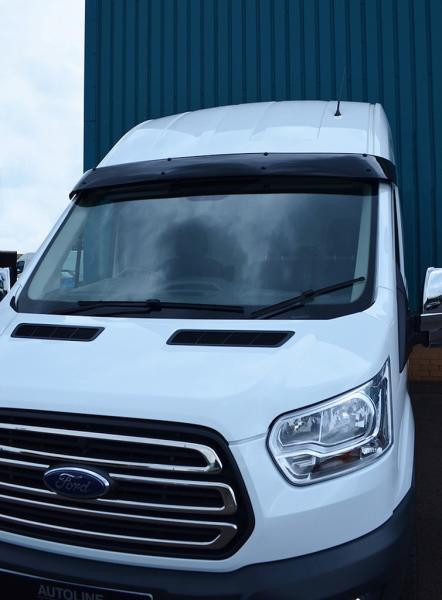 Купить Козырек на лобовое стекло (черный глянец, 5мм) для Ford Transit 2014- гг