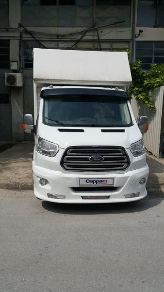 Купить Козырек на лобовое стекло (черный глянец, 5мм) для Ford Transit 2014- гг