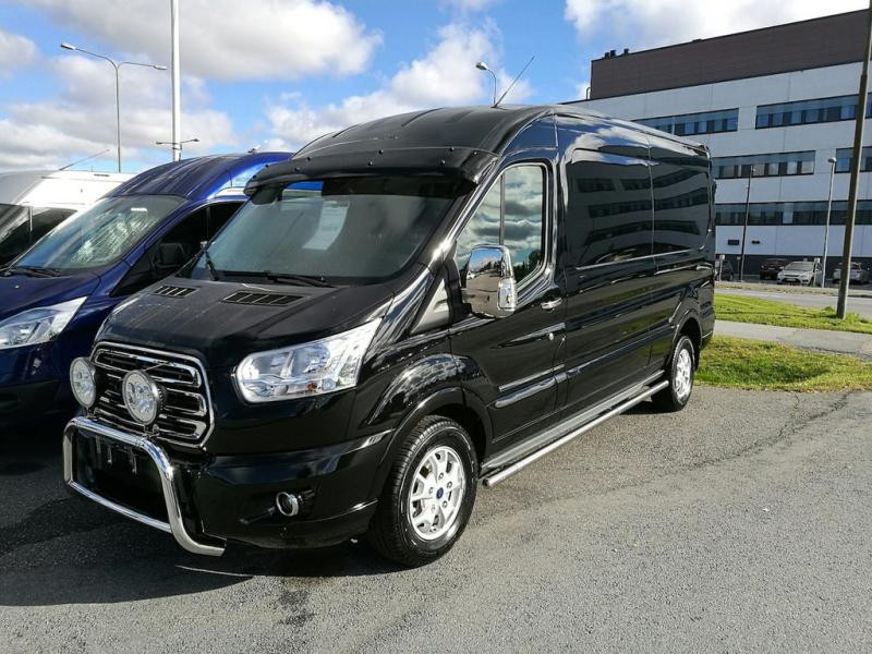 Купить Козырек на лобовое стекло (черный глянец, 5мм) для Ford Transit 2014- гг