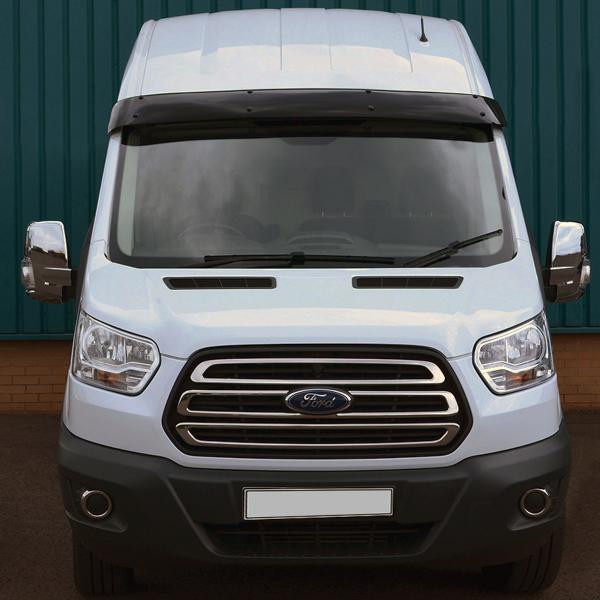 Купить Козырек на лобовое стекло (черный глянец, 5мм) для Ford Transit 2014- гг