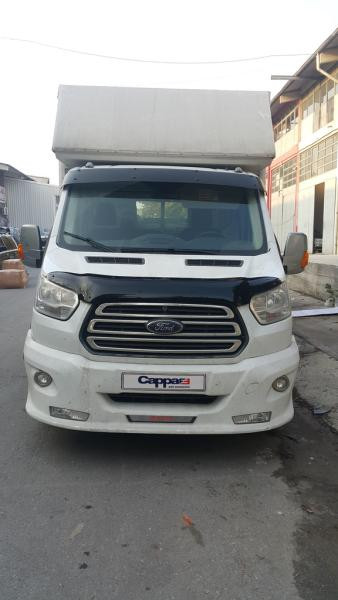 Купить Козырек на лобовое стекло (черный глянец, 5мм) для Ford Transit 2014- гг