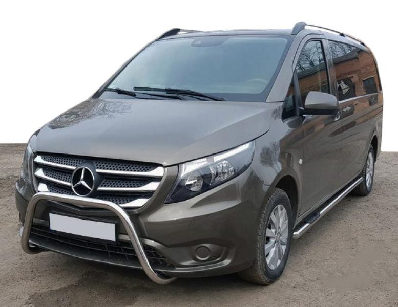 Купити Бічні труби 2 шт., нерж.) d70, Коротка/Середня бази для Mercedes Vito / V-class W447 2014- рр