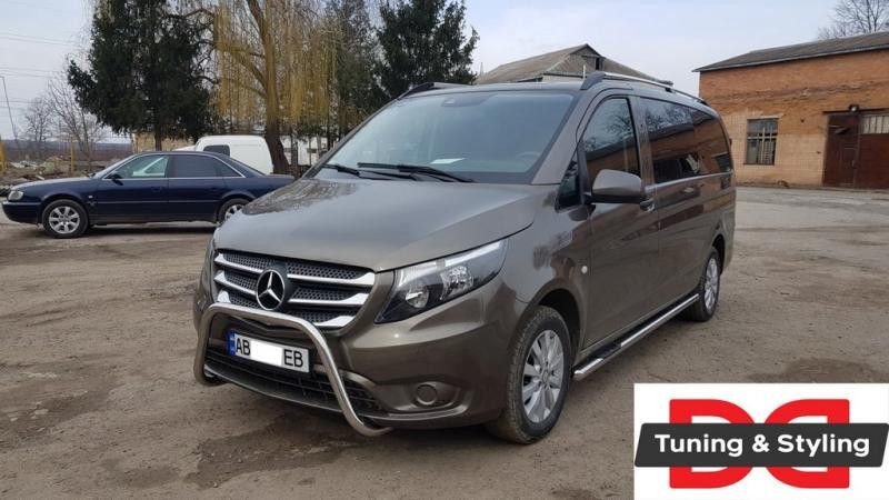 Купити Бічні труби 2 шт., нерж.) d60, Коротка/Середня бази для Mercedes Vito / V-class W447 2014- рр
