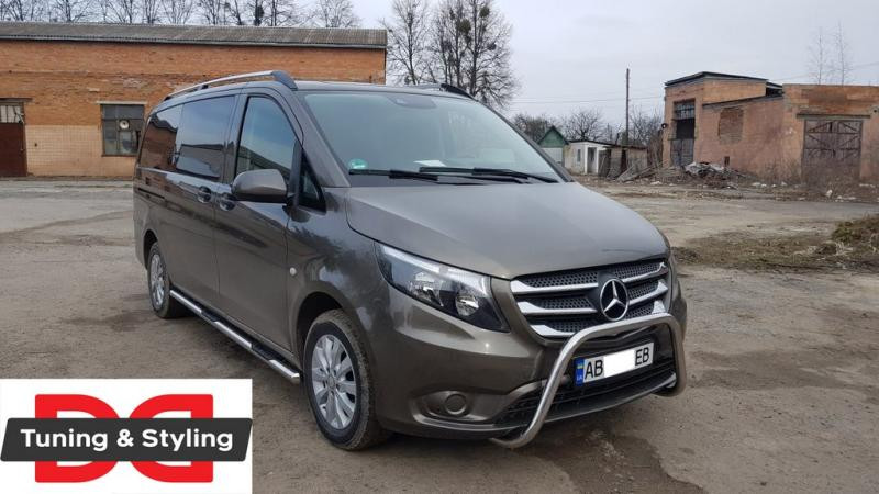 Купити Бічні труби 2 шт., нерж.) d60, Довга база для Mercedes Vito / V-class W447 2014- рр