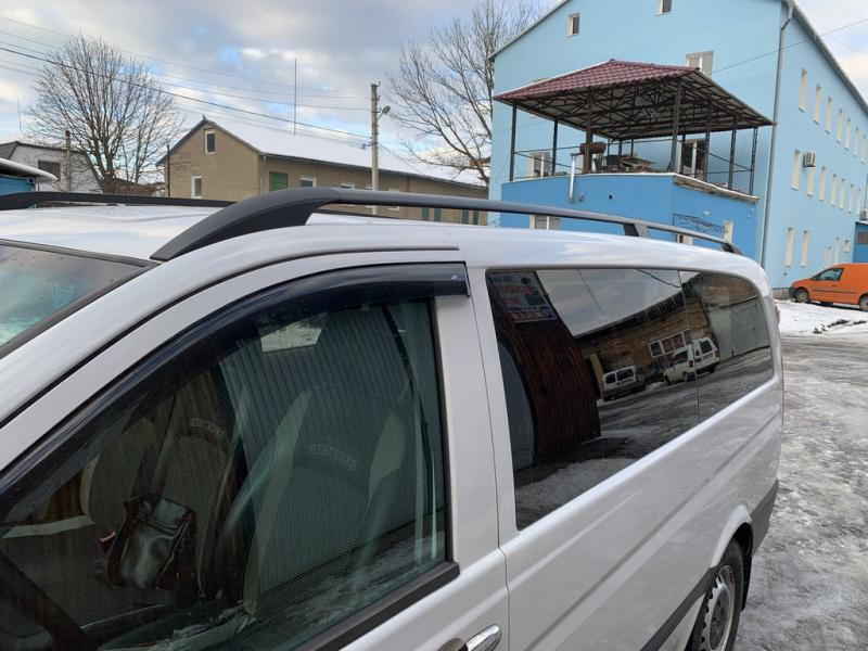 Купить Рейлинги черные ELITE (пласт. ножки) Короткая база (SHORT) для Mercedes Vito/V-class W447 2014- гг