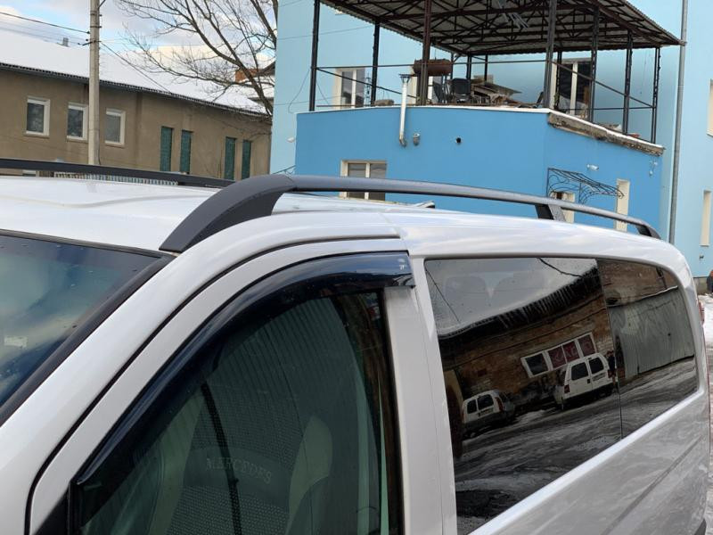 Купить Рейлинги черные ELITE (пласт. ножки) Короткая база (SHORT) для Mercedes Vito/V-class W447 2014- гг