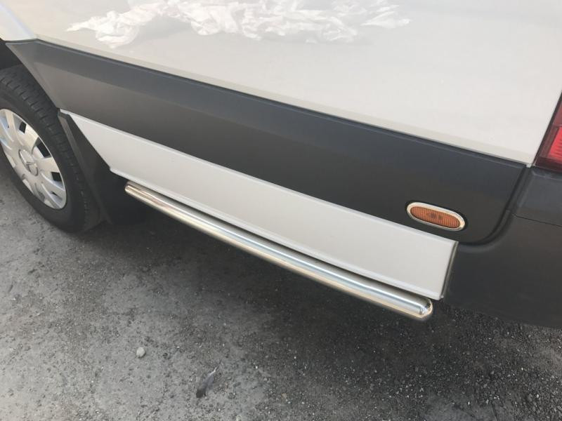 Купити Бічні труби за заднім колесом (2 шт., нерж) ExtraLong база, 60мм для Mercedes Sprinter W907/W910 2018- рр