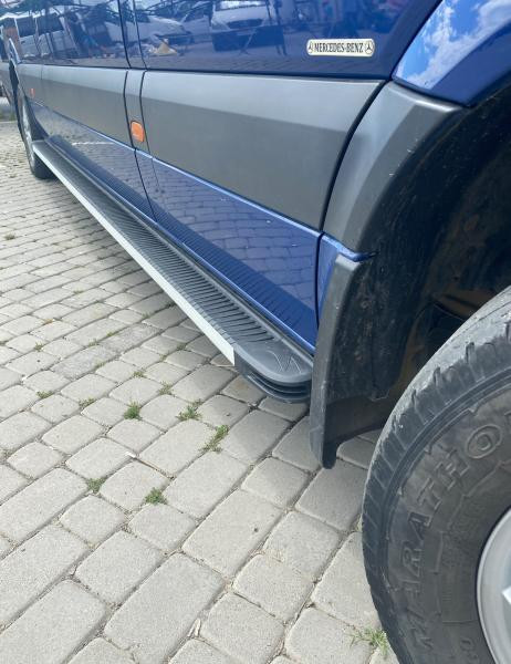 Купити Бокові пороги Maya (2 шт., алюміній) Long/ExtraLong для Volkswagen Crafter 2006-2016 рр