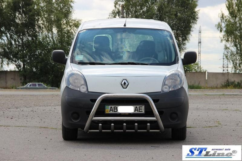Купити Кенгурятник WT003/004 (нерж.) без напису, 60 мм для Renault Kangoo 2008-2020 рр