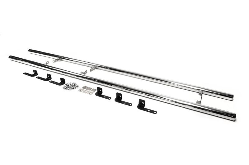 Купить Боковые трубы BB002 (2 шт., нерж.) 60 мм, короткая база для Renault Kangoo 2008-2020 гг