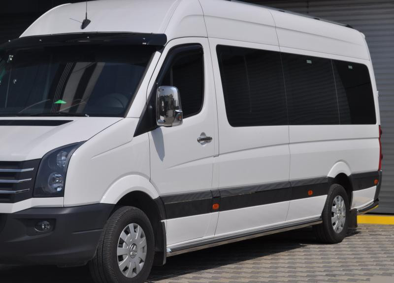 Купити Бічні труби (2 шт., нерж) d70, коротка база для Volkswagen Crafter 2006-2016 рр