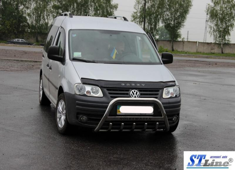 Купити Кенгурятник WT003 (нерж) 60мм, без напису для Volkswagen Caddy 2004-2010 рр