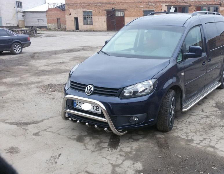 Купити Кенгурятник WT003 (діаметр 60 мм, нерж) 60 мм для Volkswagen Caddy 2010-2015 рр
