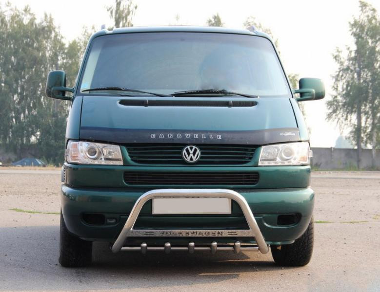Купити Кенгурятник WT003 60мм (нерж) 50мм, без напису для Volkswagen T4 Transporter