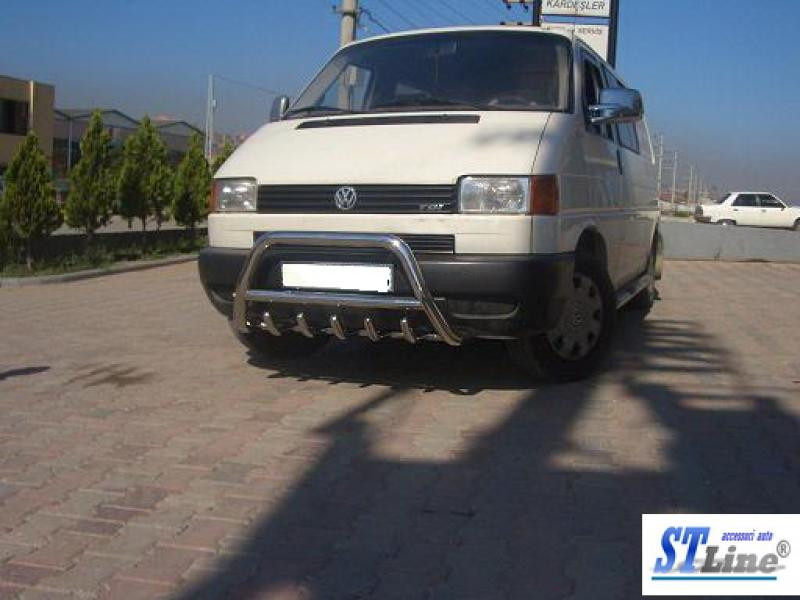 Купити Кенгурятник WT003 60мм (нерж) 50мм, без напису для Volkswagen T4 Transporter