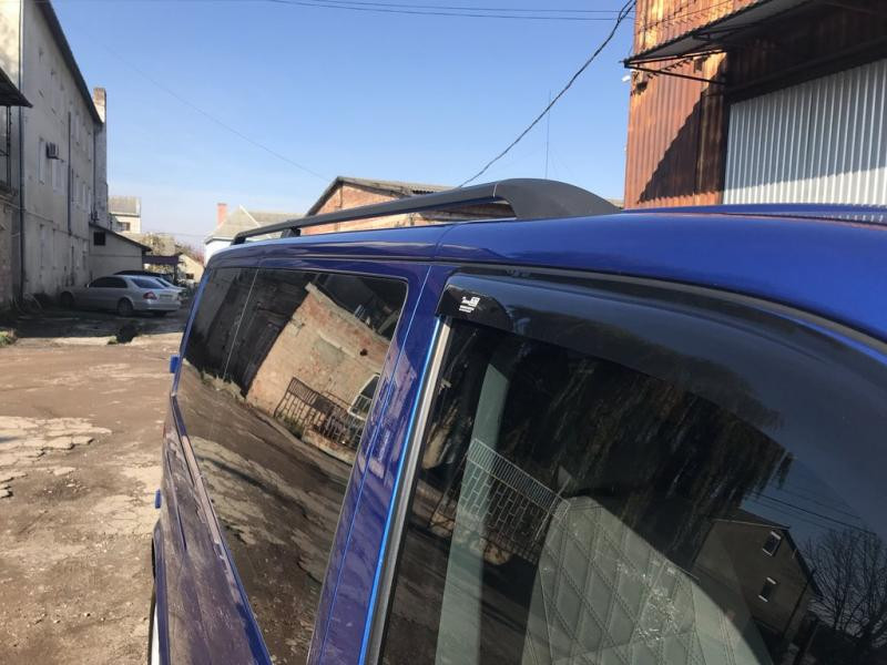 Купити Рейлінги Чорні Довга база, Металеві ніжки для Volkswagen T6