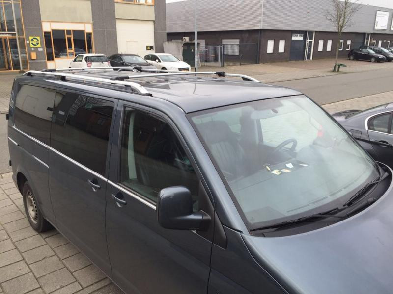 Купить Рейлинги Skyport (серый мат) Длинная база для Volkswagen T6