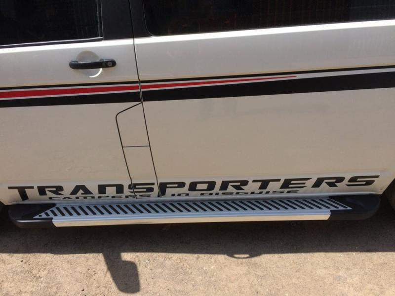 Купити Бокові пороги Line (2 шт., алюміній) Коротка база для Volkswagen T6