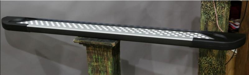 Купить Боковые пороги X5-тип LED (2 шт., алюм.) Только на длинную базу для Volkswagen T5 2010-2015 гг